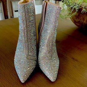 Betsy's Johnson crystal booties EUC